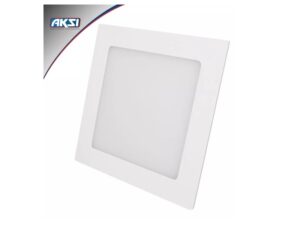 Lámpara empotrable cuadrada LED, línea eco, 18W, luz cálida 2700K marca AKSI - 117937