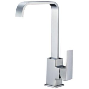 Mezcladora para fregadero marca Foxtail Millennial 6 in brushed nickel 974050-BN con base y jabonera