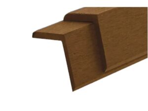 Esquinero en "L" para Panel WPC ranurado decorativo Teak 9.5 ft