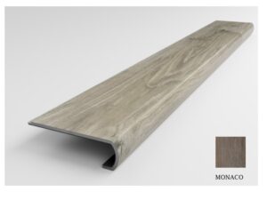 Moldura curva para frente de escalón (stair nose) para piso Giorgia Monaco de 8 ft