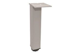 8 in Imex square furniture leg, adjustable to a 9-1/4 in, aluminium A625-8-AL