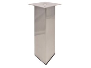 4 in Imex square furniture leg, adjustable to a 5-1/4 in, brushed nickel C176B-4-BN