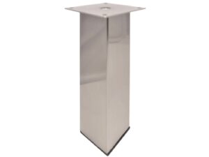 8 in Imex square furniture leg, adjustable to a 9-1/4 in, brushed nickel C176B-8-BN