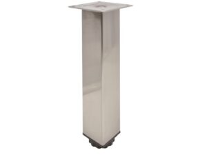 6 in Imex square furniture leg, adjustable to a 7-1/4 in, brushed nickel C822-6-BN
