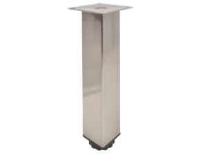 4 in Imex square furniture leg, adjustable to a 5-1/4 in, chrome C822-4-CH