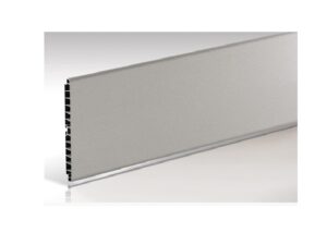 Toe Kick Flat, stainless steel color, 4-3/4 in x 10 ft