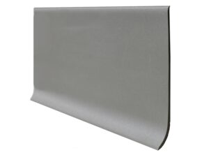 Grey rubber baseboard 4 in