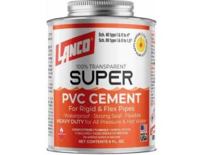 1 qt (32 oz) super PVC cement pipe adhesive Lanco - SM244-5