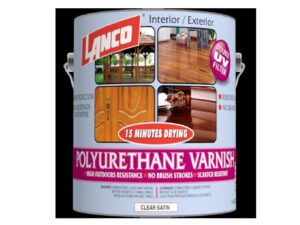 1 qt (32 oz) 15-minutes polyurethane varnish clear gloss interior / exterior Lanco - PV360-5