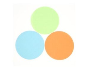 3M Trizact Hookit Film Disc, Hook and Loop Attachment, Aluminum Oxide, 5 in Diameter, Green, 1st step
