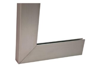 Aluminum door frame profile silver 1-1/2 in x 8.2 ft Hafele - 563.26.902