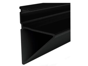 Perfil de aluminio soporte de tablilla negro para panel de 5/8 in de 9 ft 10 in de largo - PERALM13PN