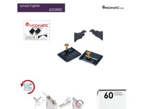 Terminal end cap para perfil Rincomatic Syma 2 Inglete 45° color Antracita (60)