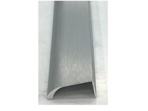 Trebol Aluminum Continuous Curved Handle, 8 ft, brushed nickel