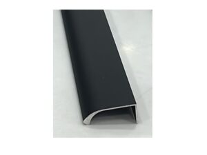 Trebol Aluminum Continuous Curved Handle, 8 ft, black