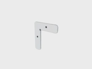 Kit de brackets para medio perfil estructural ovalado PERALM87. Incluye 2 escuadras y tornillos - KMAES87