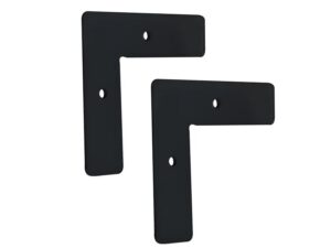 Black bracket kit for PERALM11 oval structural profile. Includes 2 brackets and screws - KMCAEHR3NG