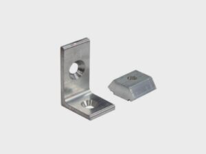 Black kit for fixing oval structural profile PERALM11NG to the floor - KPM11FPNG