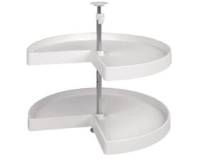 Lazy Susan pie cut para gabinete, color blanco 24 in