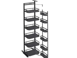 Alacena de 5 pisos con 10 canastas gris antracita marca Bonuit - HSO864-00 - 13-3/4 x 20-7/8 x 75 a 87 in