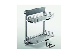 3 tier base organizer pull-out, right mounted Imex - 304111-R - 5-5/16 x 18-1/8 x 21-1/16 in