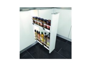 Spice rack extraíble de 2 pisos, cierre lento, instalación lateral del lado izquierdo IMEX - 304121-L o 304221-L - 3-15/16 x 9-3/16 x 20-3/8 in