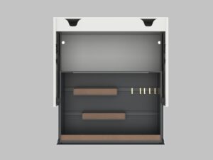 Gabinete elevable inteligente con puerta corrediza hacia arriba 36 in de ancho x 28 in de altura x 13.2 in de profundidad