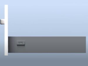 DTC full extension push-to-open metal box slide 16 in anthracite grey, 6.77 in height - HT434004A11G
