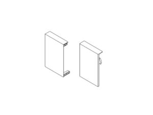 DTC Magic Pro grey matt front fixing brackets for low inner drawer - HT11012G