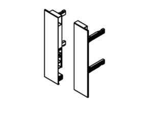 DTC Magic Pro grey matt front fixing brackets for high inner drawer with square cross rail - HT13014G