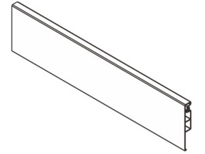 White front section for DTC Magic Pro inner drawer, for cutting to size, 43.3 in - HT10022W