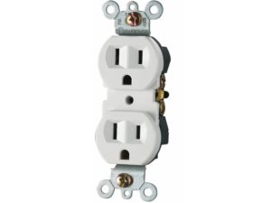 15 Amp 120-Volt Grounding Duplex Outlet, White