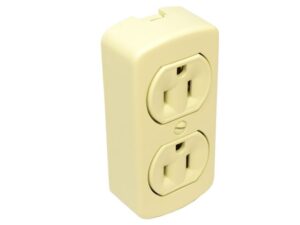 Exposed outlet, cream color, 120 V