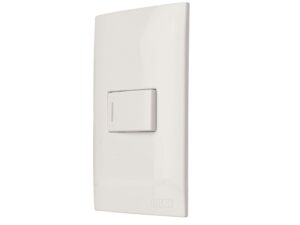 Switch sencillo blanco con tapa - AKSI - 124801