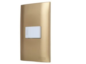 Switch sencillo champagne con tapa - AKSI - 124811