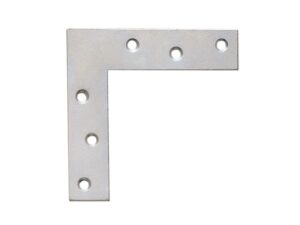 Escuadra de metal en L flat de 2 in, paquete de 4 unidades (flat corner)