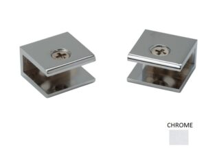 Soporte para tablilla de cristal cromo, por par, modelo BCM127-10-CH