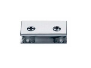 Soporte para tablilla de cristal cromo, por par, modelo BCM128-10-CH