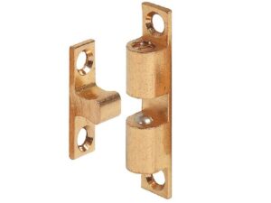 Twin Ball Catch, brass, polished, 60mm - 244.16.016