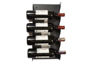 Vinera de pared para 5 botellas negro mate 8-1/4 in x 17-3/4 in - HSV001-00--