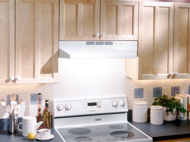 White kitchen extractor