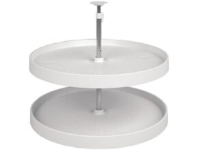 20 in full-round polymer white Lazy Susan cabinet organizer