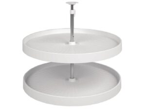 Lazy Susan redondo para gabinete, color blanco 28 in