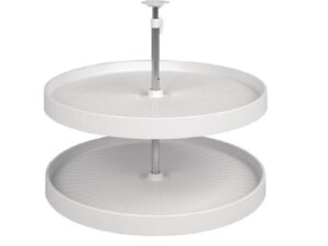 32 in full-round polymer white Lazy Susan cabinet organizer