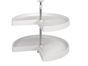 Lazy Susan pie cut para gabinete, color blanco 18 in