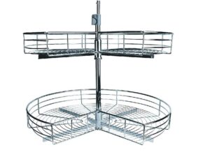 24 in pie cut metal Lazy Susan cabinet organizer