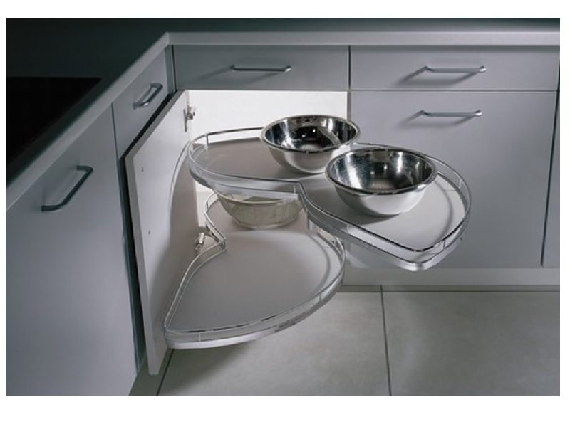 Lazy Susan en forma de maní para esquina ciega izquierda o derecha marca Imex - 101061