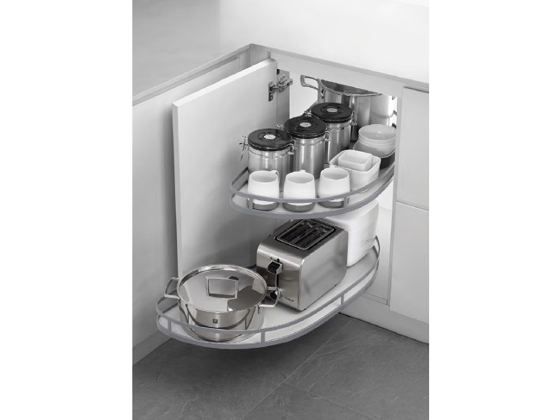 Lazy Susan en forma de maní para esquina ciega izquierda o derecha marca Imex - 101061