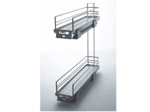 2 tier base organizer pull-out, left mounted Imex - 304098-L - 4-1/16 x 17-3/4 x 19-11/16 in