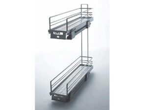 Spice rack extraíble de 2 pisos, cierre lento, instalación lateral del lado izquierdo IMEX - 304099-L - 5-3/4 x 17-3/4 x 19-11/16 in